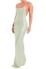 LIGHT MATCHA - MORGANA - MAXI DRESS